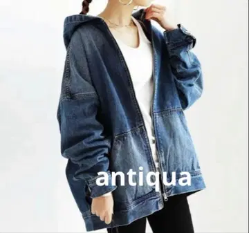 antiqua G 후데트 데님 BIG 자켓