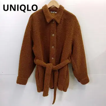 W575 UNIQLO 보아 플리스 숏코트 브라운