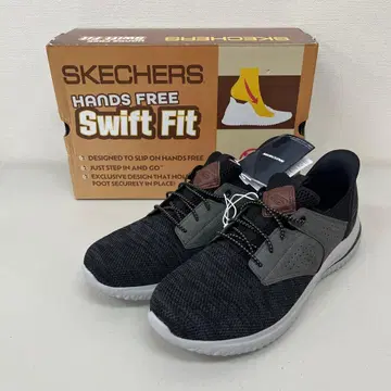 SKECHERS 남성용 스니커즈 30cm 블랙 핸즈프리 4