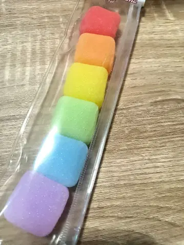 컬러풀 큐브 봉 해외 스퀴즈 샤리샤리