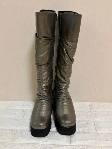 Reidroc 그레이 가죽 롱 부츠