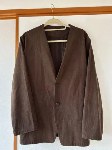 코듀로이 노카라 자켓 2 버튼