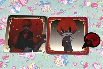 문자화 THECAFE 빨간 우산의 남자 특전 코스터 2종 세트