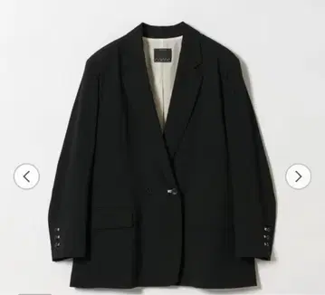 conte 블랙 테일러드 자켓 더블 버튼