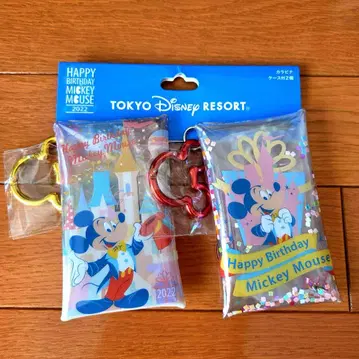 [ 미사용 새상품 ] 미키마우스 카라비너 케이스 포함 2개 세트