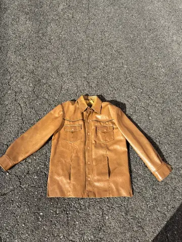 브라운 가죽 자켓