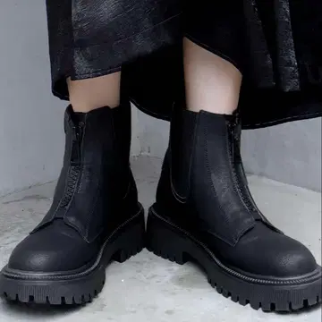 프론트 지퍼 부츠 [ Bulue. ] 사이즈 38