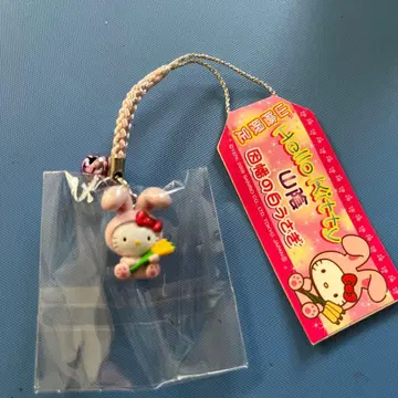 지역 한정 헬로키티 오카야마 한정 이나바의 하얀 토끼 키티 매듭 스트랩