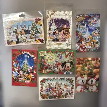 디즈니 크리스마스 엽서 7장 세트