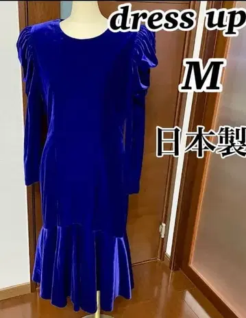 dress up 롱 드레스 벨로아 벨벳 파랑 블루