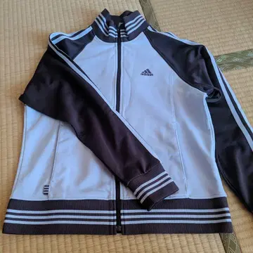 adidas 집업 자켓 화이트/브라운