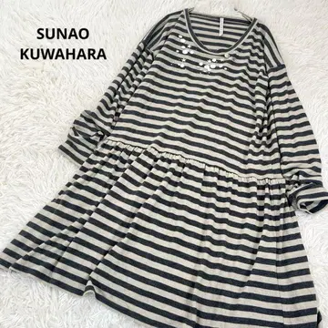 스나오 쿠와하라 스타 보더 플레어 원피스 오버 사이즈 튜닉