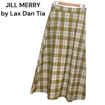 [JILL MERRY] 롱 스커트 (M) 타탄 체크 뒷밴딩