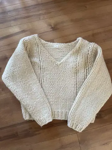 TODAYFUL 니트 크림 V넥 니트 스웨터