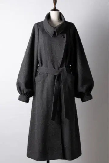 버프 슬리브 롱 코트