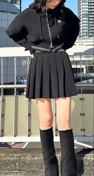 완판템 에모다 니트 셋업 플리츠 스커트