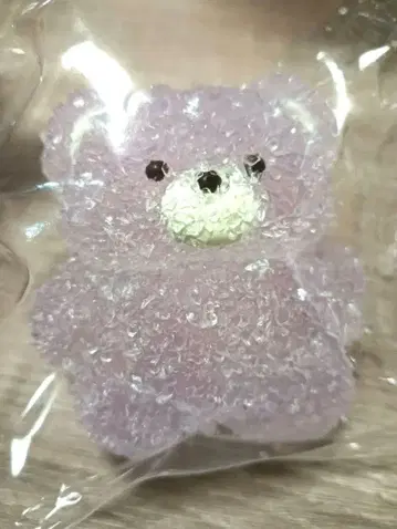 [하자품] 구 연한 보라색 샤리샤리 곰 해외 스퀴즈 kikisquishy