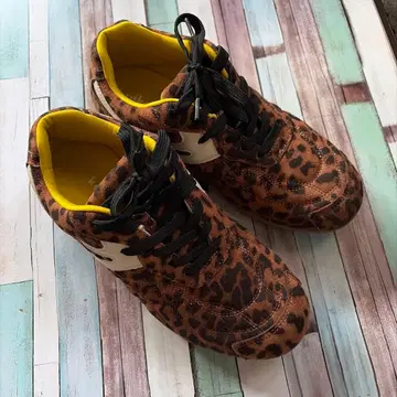 니코앤드 오리지널 플랩 스니커즈 24.5cm 레오파드