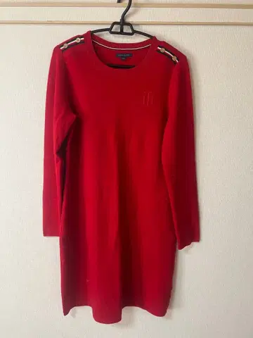 TOMMY HILFIGER 레드 긴팔 원피스 L
