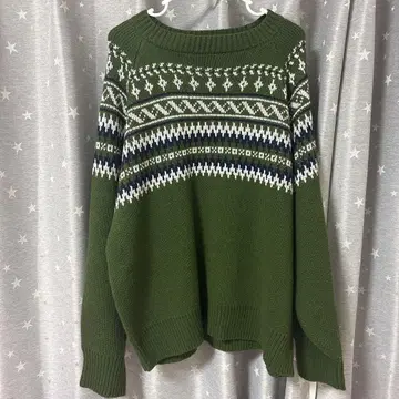 노르딕 패턴 니트 스웨터