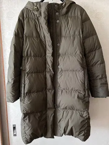무인양품 올리브색 롱 다운 자켓
