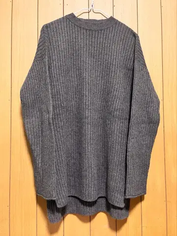 GALERIE VIE 브라운 리브 니트 울 캐시미어 S 사이즈