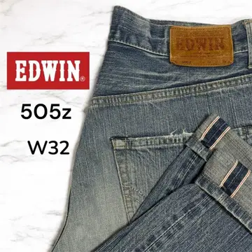 [레어 모델] EDWIN 505Z 빨간 귀 셀비지 W28 일본제 데님