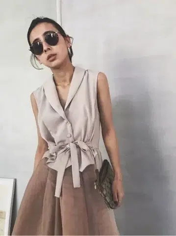 AMERI TULLE DOCKING DRESS vintage