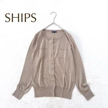 쉽스 [ S ] 가디건 심플 무지 캐주얼 겉옷 무지 골드 버튼