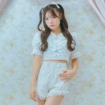 Me roir 펄 레이스 숏팬츠 미로와르 후리 꽃무늬