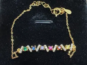 실버 925 컬러풀 스톤 팔찌