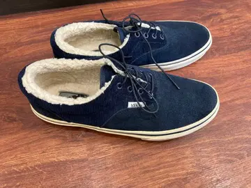 VANS 네이비 코듀로이 스웨이드 스니커즈 US7H 25.5