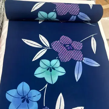 면 옷감 유카타 초롱꽃