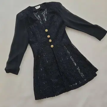 블랙 레이스 자켓 레트로