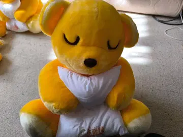 옐로우 컬러 곰 봉제 인형 본체