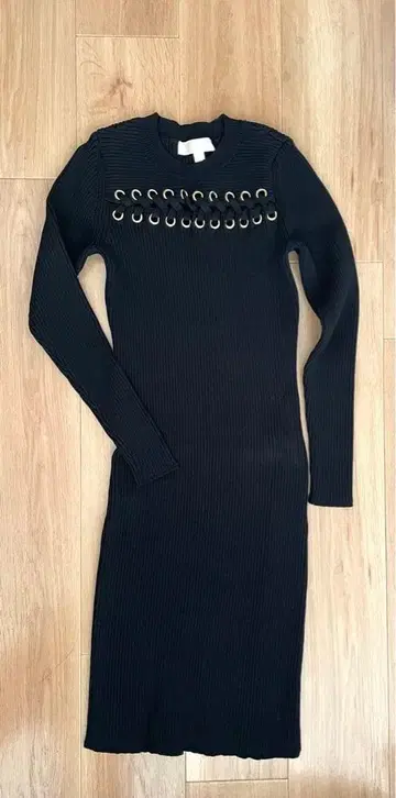 MICHAEL KORS 블랙 리브 원피스