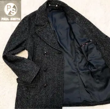 레어 XL! 고급 실크 혼방 PS 폴스미스 체스터 코트 더블 브레스트