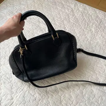 [ 새상품급 ] 키타무라 핸드백 스퀘어 블랙