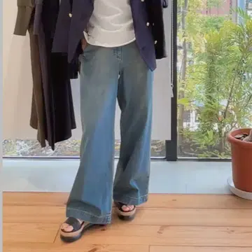 [ 새상품 택 포함 ] 시니컬 CYNICAL 와이드 데님 팬츠 L 사이즈