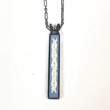 F10327 웨지우드 재스퍼 목걸이 실버925 레어