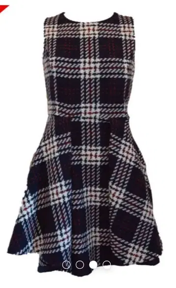 [ 새상품 ] ANTIMNSS selva secreta 울 체크 원피스