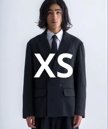 SINSS 트위드 더블 테일러드 자켓 XS 차콜