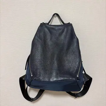 네이비 멋진 백팩 ( 뒷면 가죽 )