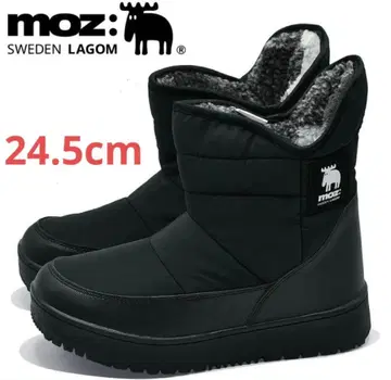 MOZ 부츠 숏부츠 기모 블랙 방수 24.5cm 새상품 모즈 방한