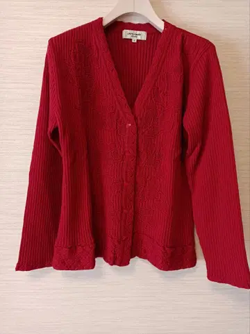 pierre cardin 빨간색 가디건 M 사이즈