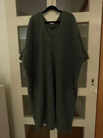 zucca 그린 니트 5부 소매 롱 원피스