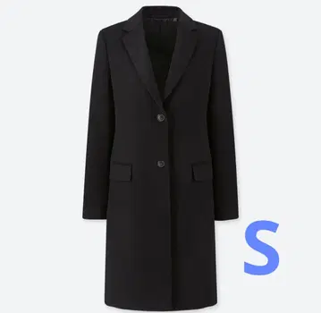 유니클로 울 캐시미어 체스터 코트+ 블랙 여성용 S 새상품