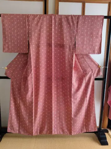 순수 실크 코몬 아사노하 문양 미사용