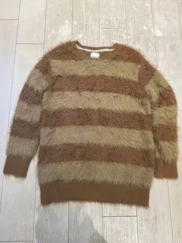 레어 NUMBER(N)INE 보더 모헤어 니트