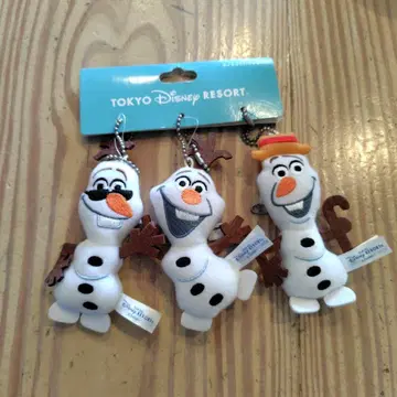 디즈니 올라프 봉제 인형 스트랩 3개 세트